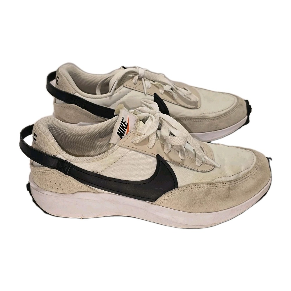 Nike Waffle One Women's Sneakers Size 9 Cream Black GUC